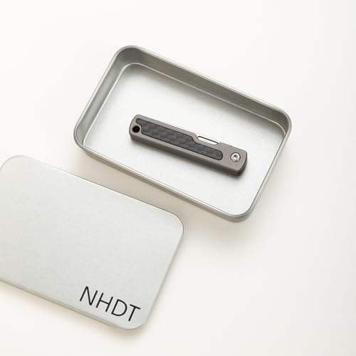 NHDT MN01 Small Titanium Portable Pocket Knife,Package Opener,Box Cutter, EDC 2 Inchs hang on a keychain, ultralight Only11g(0.39oz) — view 4