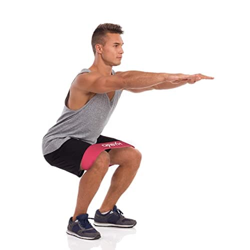 Hybrid Resistance Bands [Set of 5] PREMIUM Skin Friendly | 5 Strength Levels Loop Exercise Bands for Pilates, Training, Physio Therapy, Stretching, Home Gym | FREE Guide and Bag for Men and Women — view 6
