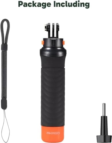 AKASO Waterproof Floating Hand Grip Compatible with AKASO Action Cameras EK7000/Brave 4/Brave 7 LE/Brave 7/Gogro Hero12/11/10/ 9/Max/DJI Osmo Action, Handle Mount Accessories for Water Sports — view 6