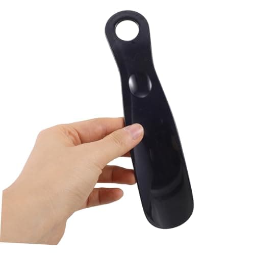OUNONA 2pcs Plastic Shoe Horns Small Travel for Seniors and Toddlers Reach Helper Tool for Boots and Sneakers Daily Use — view 3