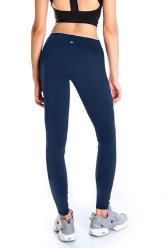 Yogipace Women's Fleece Lined Thermal Tights, Back Zip Pocket, 25"-36" — view 2