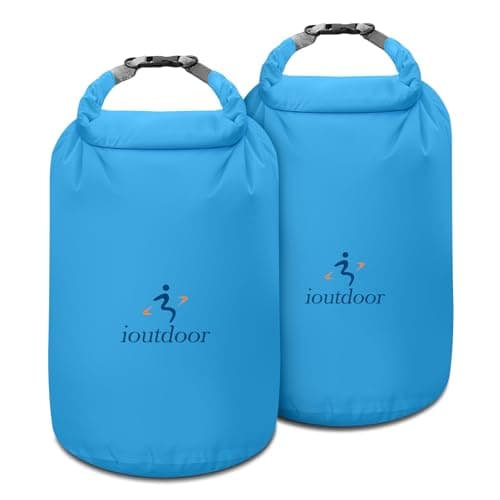 ioutdoor Dry Bag Set,2L/5L/10L/20L Waterproof Dry Sacks (Blue 5L+10L)