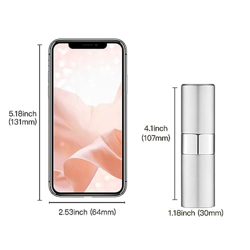 Toureal Travel Perfume Atomiser Refillable, 20ml Spray Bottle,Silver — view 5