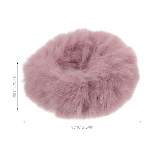 GATHINESS 16pcs Plush Pompom Hair Ties with Soft Plush Exterior and Secure Fit, Versatile Fuzzy Scrunchies and Teens, for Winter and Travel Hair Accessories — view 2