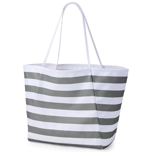 KALIDI Large Beach Bags for Women Holiday Essentials for Men Women's Totes Waterproof Beach Bag Travel Tote Bag for Pool Gym Shopping Travel Grocery
