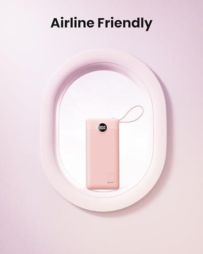 Coowisty Power Bank, Slim 10000mAh Portable Charger with 4 Built in Cables — view 6