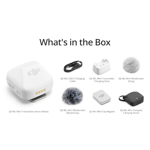 DJI Mic Mini Transmitter (Arctic White), Ultralight, Detail-Rich Audio — view 6