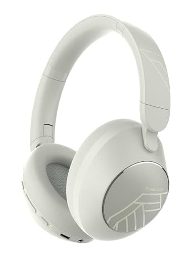 PowerLocus Wireless Headphones Over Ear, Bluetooth Headphones, 4 EQ Modes, 70H Playtime, Hi-Fi Stereo, ENC with Microphone, Soft Memory Foam Earmuffs, Foldable for iPhone/PC/Travel/TV (Sand)