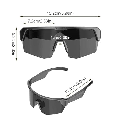 Sun with Built-in Speaker - Audio Wireless Voice Control UV Protection for Music - Video Security Outdoor Security Travel Driving Work - Fitness A — view 4