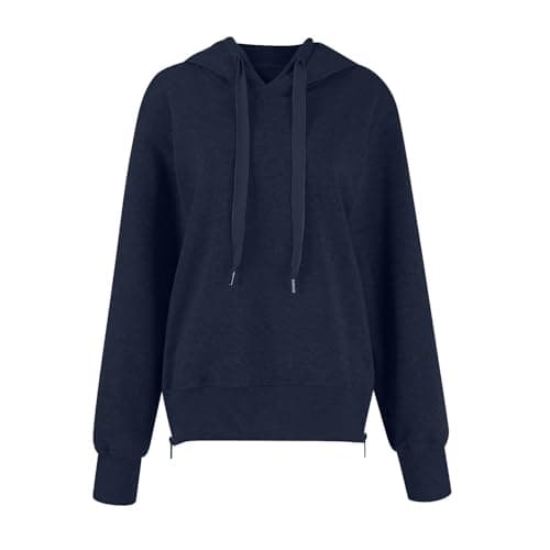 Open Front Hoodie Grown Up Plain Ladies Zip Up Drawstring Hood Full Zip Pullover Drawstring Premium Basic Top Basic Top Everyday Warm Thermal Photo Shoot Festival Comfortable Soft Touch Breathable — view 2