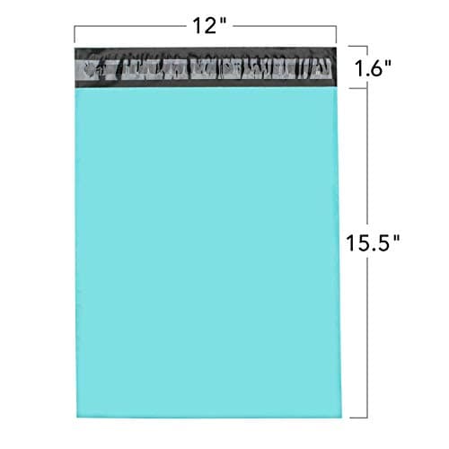 Switory Parcel Bags, Self Seal Bags Postal Bags for Clothes Shipping Bags Packaging Bags Assorted Mailers for Posting Mailing Bags Package Bags delivery Bags 12x16In (30.5x39.5cm) Teal Green, 100pcs — view 2