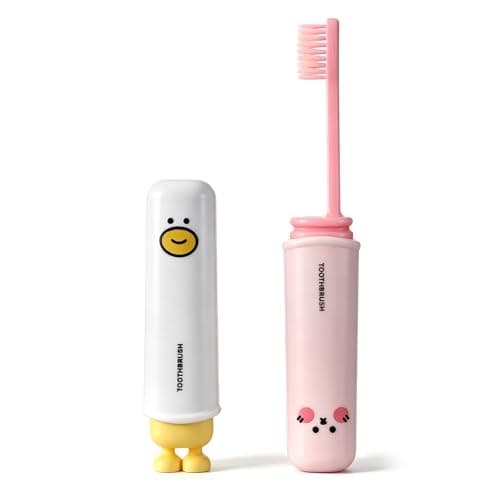 QFGasre 2 Pcs Folding Toothbrush Travel Toothbrushes with Case for Adults