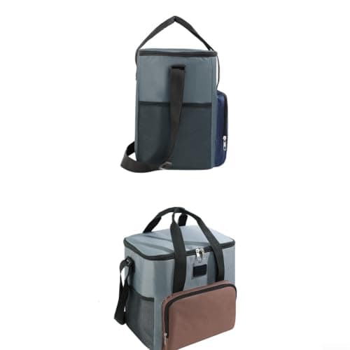 Premium Insulated Picnic Bag, 17L Spacious Cooler Tote with Aluminum Foil Lining, 600D Oxford Lunch Carrier for Family Outings Road Trips Fishing Camping(Brown) — view 4
