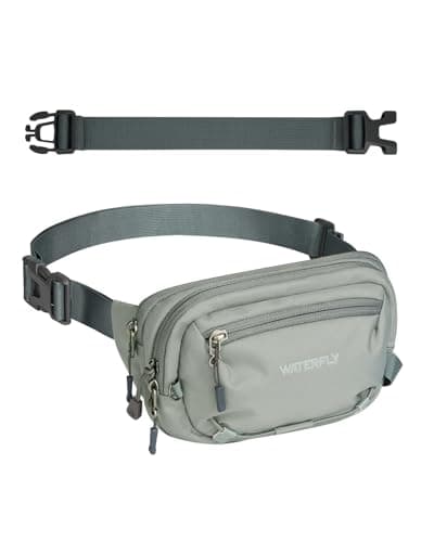 Waterfly Bum Bag Fanny Pack: Small Waist Bumbag with RFID Blocking Grey