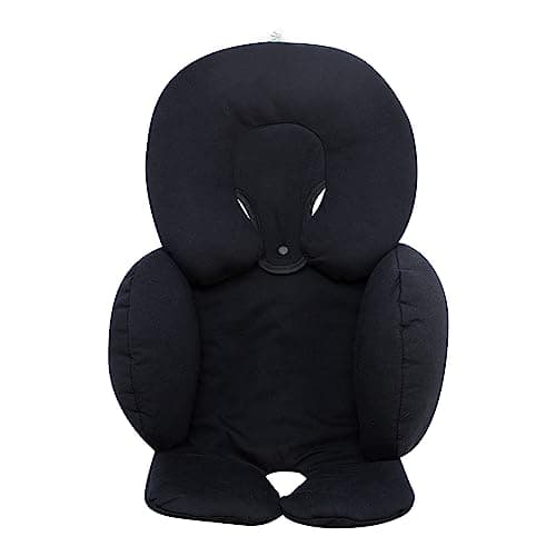 JYOKO Kids Universal Baby Reducer 2 Pieces Made Of Organic Cotton For Pram And Group 0 Car Seat Made In Barcelona – Head And Body Support – Black Series — view 4