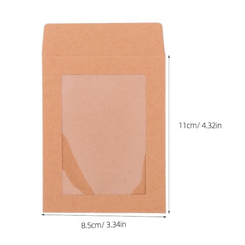 30pcs Kraft Paper Window Envelope with Sealable Panel for Documents — view 2