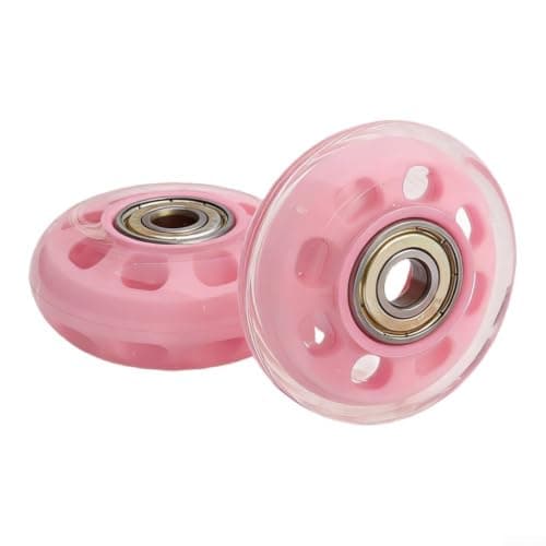 Luggage Wheels Replacement 50mm Suitcase Casters PU Silent Rollers for Trolley Repair 4pcs Grey(pink) — view 2