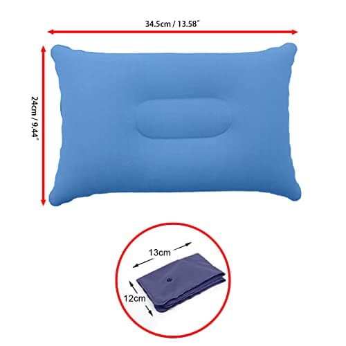 PCTC 3 PCS Ultralight Inflatable Camping Pillows, Travel Pillows, Beach Pillow, Blow Up Pillows for Sun Lounger,Beach,Hiking,Camping,Traveling,Napping,Desk Rest,Neck &Lumbar Support(Purple,Pink,Blue) — view 3