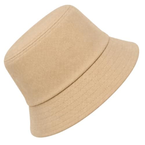 Geukmun Bucket Hat Unisex Cotton Sun Protection Summer Beach Outdoor Fishing Travel Hat UV Packable Khaki