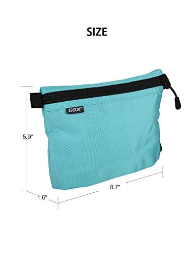 gox Small Toiletry Bag for Men Bulk Cosmetic Bag Dopp Kit Carry On Zipper Pouch Organization Nylon Small Packing Sack Waterproof, Blue, S, Toiletry Bag for Travel — view 2