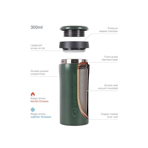 Lifeventure Thermal Mug, Leakproof & Vacuum Insulated Travel Coffee Cup — view 4