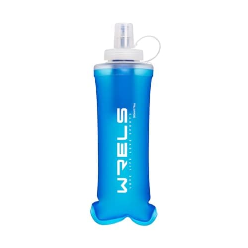 WRELS Collapsible Water Filter Bottle,500ml Ultralight Soft Flask with Filter for Camping, Hiking,Backpacking,Trail Running