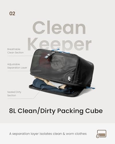 tomtoc 3 Set Packing Cubes for Travel, Compression Expandable Organizers — view 4
