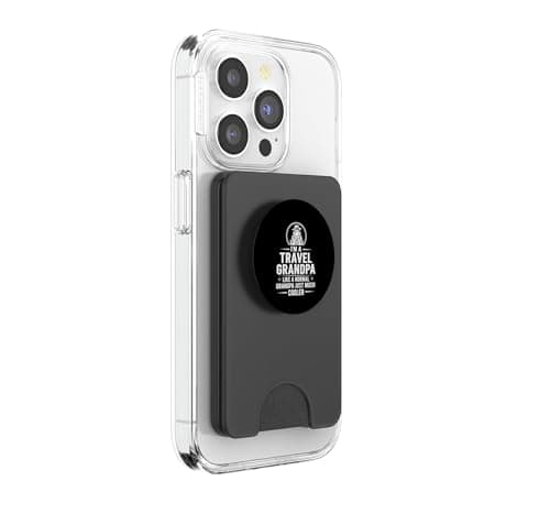 I’m A Travel Grandpa Like A Normal Grandpa Just Much Cooler PopSockets PopWallet for MagSafe — view 4