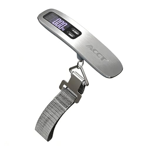 ACCT Luggage Scale with Tare Function, 110 lbs/50 kg Capacity, Gray