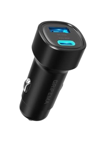 GRIFEMA 48W Car Charger with 30W USB C PD and 18W USB A QC 3.0