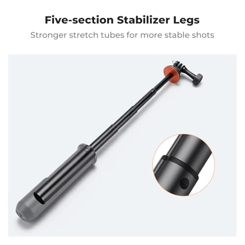 K&F CONCEPT 58.5cm/23inch Portable Adjustable Stand Selfie Stick Tripod — view 4