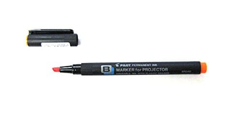 Pilot OHP (Projector) Permanent Marker Pen Broad Tip, Orange Ink (Each)
