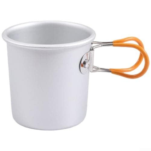 Aluminum Alloy Folding Cup, For Camping Hiking, Light 150ml Collapsible Travel Mug With Silicone Handle, For Outdoor Picnic Coffee Tea(Blue) — view 4