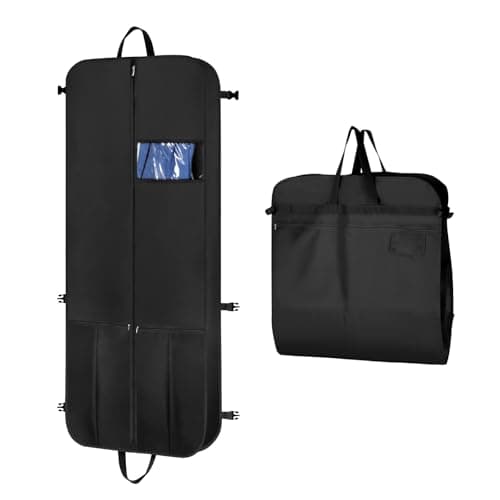 KEEGH Garment Bag for Travel 54 inch Trifold Suit Bag for Storage, Black