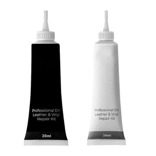 Bavokon 2 White Black Leather Repair Cream,Leather Repair Gel Kit,Car Leather Restorer Kit,Leather Repair Kit For Sofas,Leather Scratch Repair For Leather Car Seats,Sofas,Jackets,Bags,Belts,Suitcases