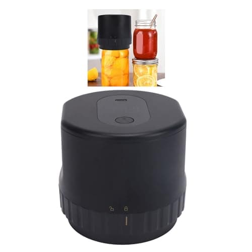 ANKROYU Electric Jar Vacuum Sealer Portable Fully Automatic Rechargeable Cordless Labor Saving 1200mah Jar Vacuum Sealing Machine for Travel Home Picnic ABS Silicone (Black) — view 6