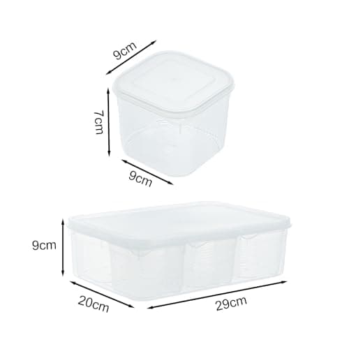 BLUE BAZAAR 7-Pack 6-Compartment Snack Organizers – Leakproof, Reusable & Stackable for Kids, Adults, School, Work, and Travel — view 2