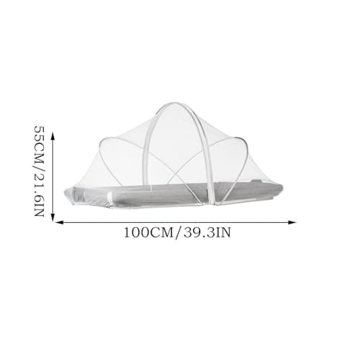 Mosquit-os Net For Travel Cot, Foldable Mosquit-os Net For Babi-es Crib To Keep Buges/Cats Out, Bab-y MosquitoNet With Noiseless Zipper, Visible Breathable Mesh MosquitoNet For Cot Travel Bassinet — view 6