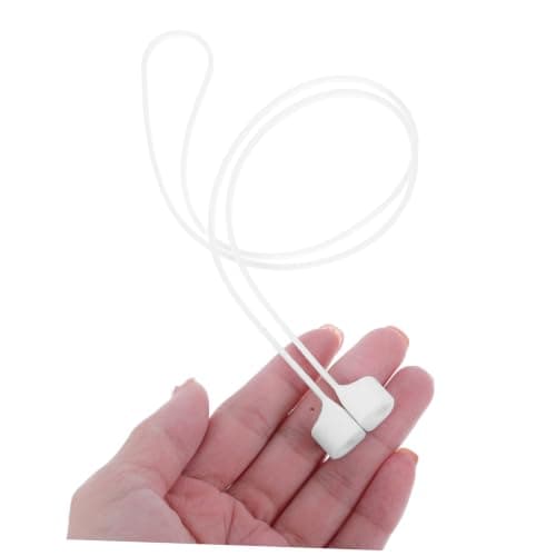 TOVINANNA Earphone Anti-lost Lanyard Magnetic Silicone Ear Bud Lanyard for Earbuds, White, Easy to Store, for Workout and Travel, Adults — view 3