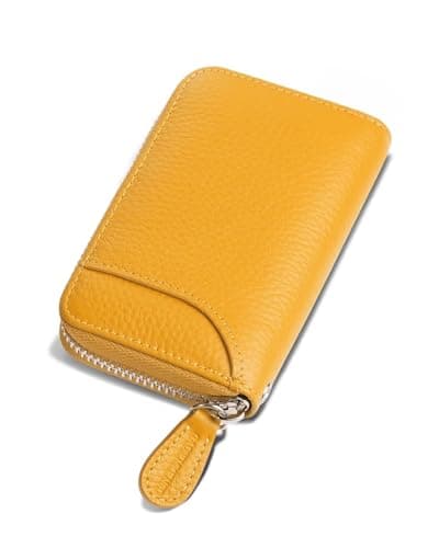 GADIEMKENSD Credit Card Holder RFID Sleeves Wallets Thin Carteras para Mujer Boho Tarjeteros De Mujer Mini Purse for Travel Card Cases & Money Organizers Cash Envelope Wallet for Womens Gift Yellow