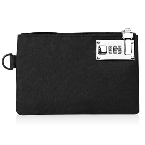 Money Bags, Travel Safe Bag Waterproof Safe Storage Pouch Document Bag Lockable Security Wallet with 3 Digit Code for Credit Card Cash Travel Passports Holder