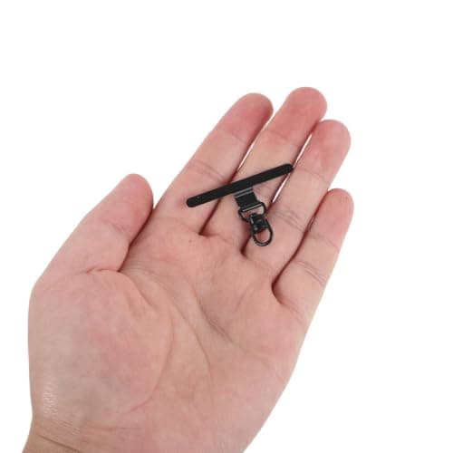 10pcs Phone Case Lanyard Patch Insert with 360 Degree Rotation Black — view 4