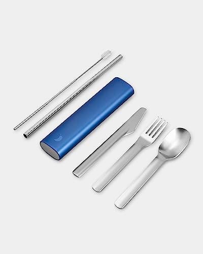 Chilly's Cutlery - Portable Cutlery, Stainless Steel - Whale Blue