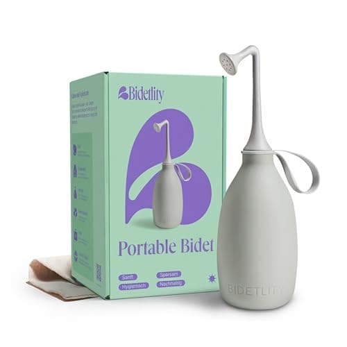 Bidetlity Portable Bidet, Intimate Shower, BPA-Free, Travel Bag, V3.0