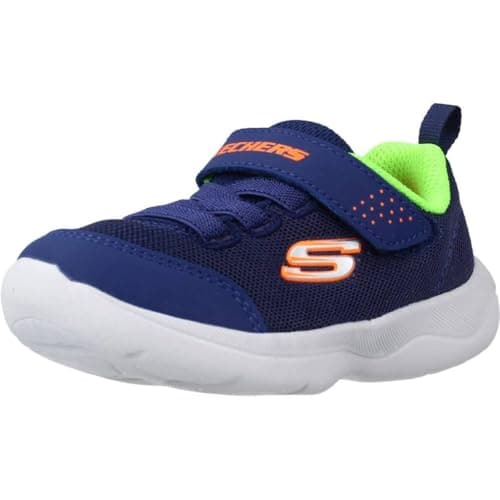 Skechers Boys' Mini Wanderer Trainer, Navy, 8 UK Toddler
