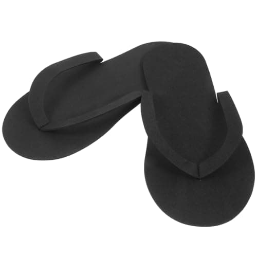 Beavorty Disposable Slippers for Women Men Foldable Pedicure Shower Shoes Quick Dry Non-Slip Bathroom Slides for Travel Hotel Spa Dorm and Home 12 Pairs