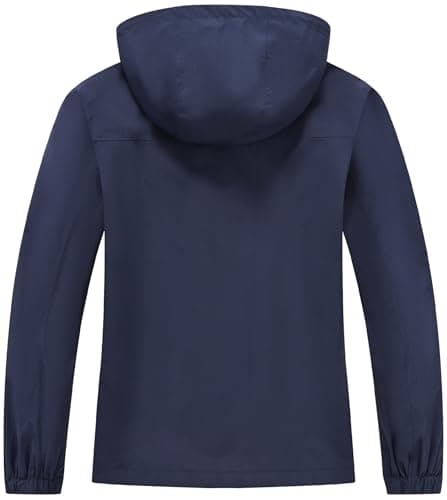 Huayuzh Womens Waterproof Jacket Rain Coats Lightweight Navy Blue M — view 4