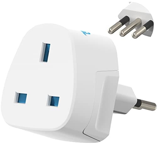 MyTravelPal UK to Italy Plug Adapter | UK Safety Standards Travel Adapter