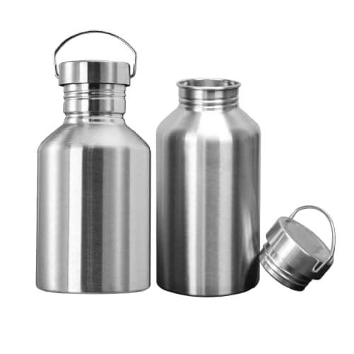 2 Litre Water Bottle Stainless Steel With Handle, Leak-Proof Lid & Filter