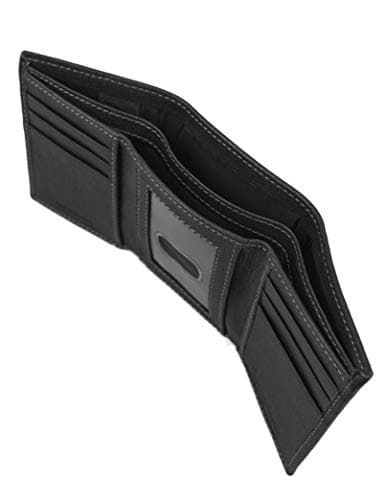 Timberland Men's Leather RFID Blocking Trifold Wallet Travel Accessory-Tri-Fold, Black, One Size — view 6